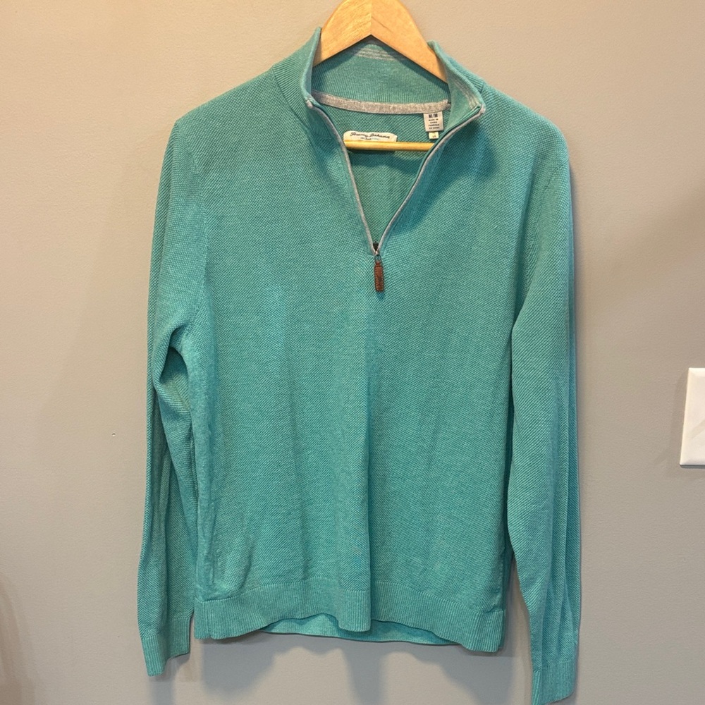 Tommy Bahama Men's Island Zone Aqua Quarter Zip